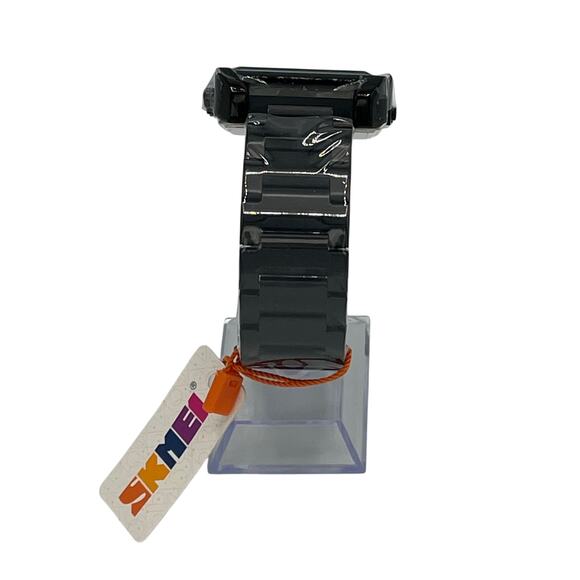 SKMEI 1584 Luxury Digital Movement Watch for Men w/ Three Dials, Black Steel - Picture 3 of 6